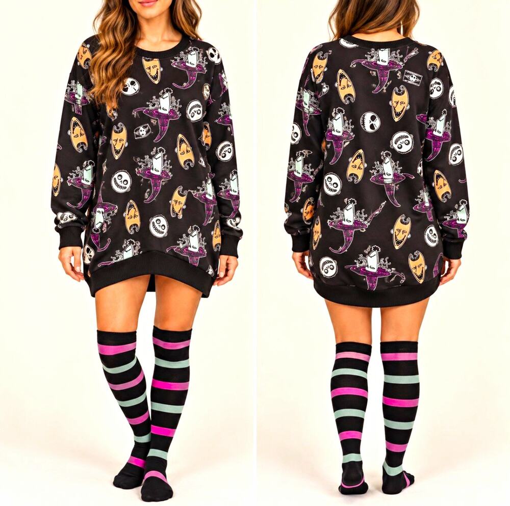 Disney Nightmare Before Christmas Jack Skellington 2-Piece Sleepwear Set S
